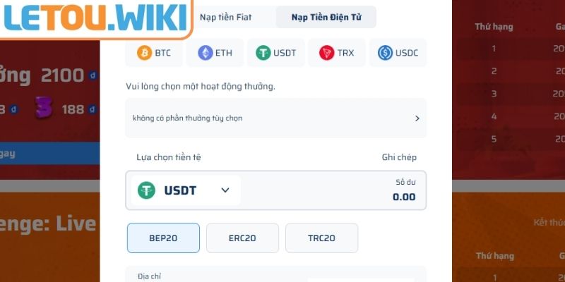 Nạp Tiền LETOU - Hướng Dẫn Chi Tiết Từ A Đến Z Cho Người Mới 2 Truy cập ID và đăng nhập