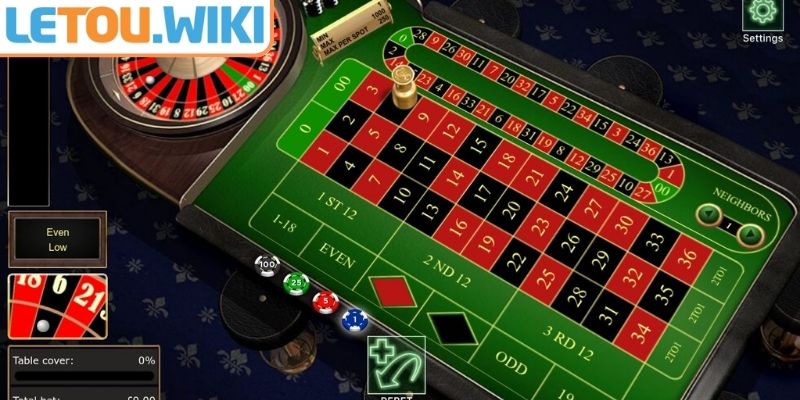 Hạn chế đặt Roulette Letou online vào ô số 0