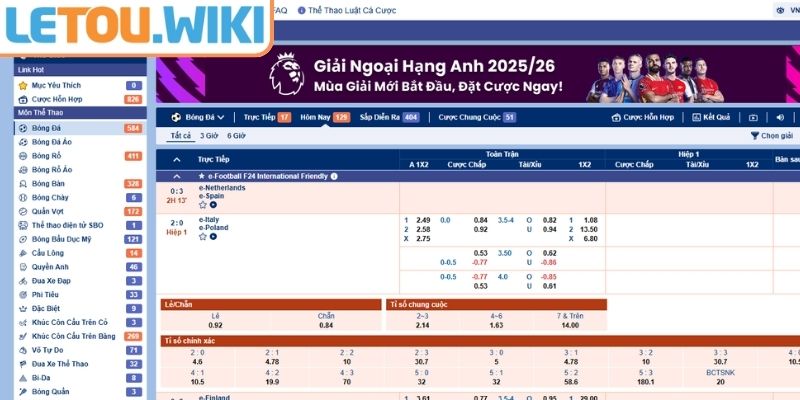 Sảnh SBO LETOU – Điểm Đến Lý Tưởng Cho Người Đam Mê Thể Thao 2 Lý do sảnh được nhiều người tin chọn